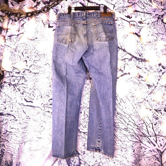 DISTRESSED JEANS 36x32 Armorex FR *FLAWED* Wide Leg Light Wash Acid Casual Denim - Picture 11 of 13